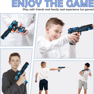 Small Manual Gel Splatter Blaster Pistol: No Charging Required! Ideal for Backyard Fun and Outdoor Team Shooting Games. Suitable for Unisex Adults, Ages 12+.