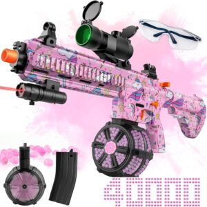 Ultimate Gel Splatter Blaster Kit with Goggles and 40,000+ Gel Beads – Ideal for Backyard Fun and Outdoor Team Shooting Games, Suitable for Ages 12 and Up