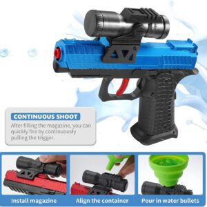 Double the Fun with Our Gel Ball Blaster Toy Guns - 2 Pack of Splatter Ball Guns with 20,000+ Water Beads Included. No Charging Required! Perfect for Backyard and Outdoor Team Shooting Games. Great Gifts for Boys and Adults Aged 12+