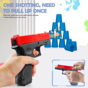 Small Manual Gel Splatter Blaster Pistol for Orbeez: No Charging Required! Perfect for Backyard Fun and Outdoor Team Shooting Games. Suitable for Ages 12+