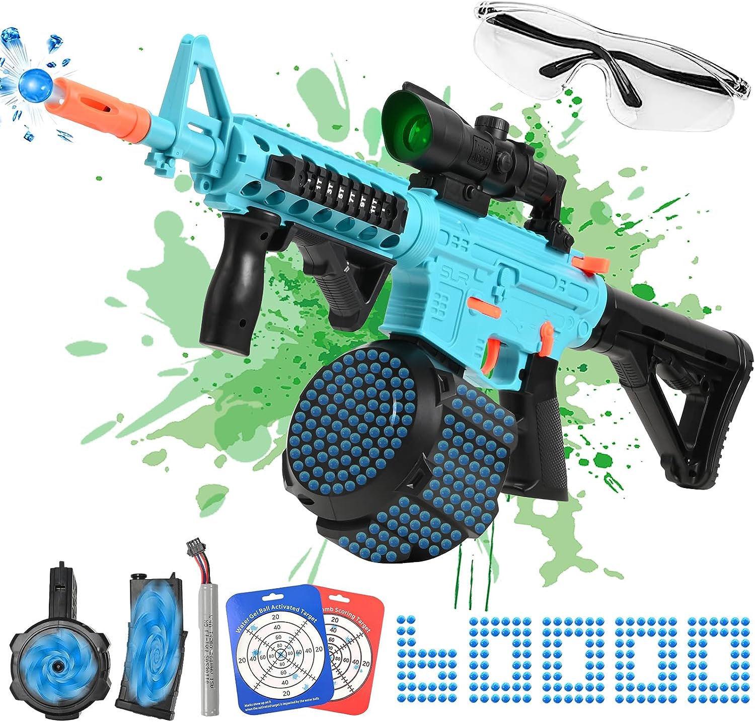 Blue Electric Gel Ball Blaster Gun – Automatic Splat Guns, M416 Gel Guns  for All Ages – Outdoor Shooting Activities, Team Games, and Kids Toys (Ages  6+) – SplashBattleHub