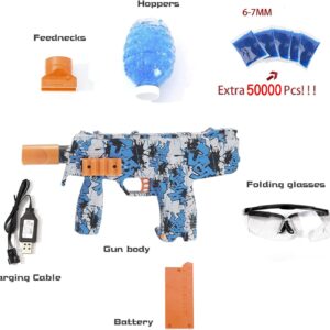 Get Ready for Outdoor Excitement with our Gel Ball Blaster Set - Includes 50,000 Water Beads and Goggles. The Perfect Christmas and Birthday Gifts for Boys and Girls Ages 12+ for a Happy Outdoor Shooting Game!