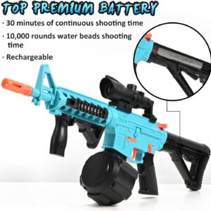 Blue Electric Gel Ball Blaster Gun - Automatic Splat Guns, M416 Gel Guns for All Ages - Outdoor Shooting Activities, Team Games, and Kids Toys (Ages 6+)