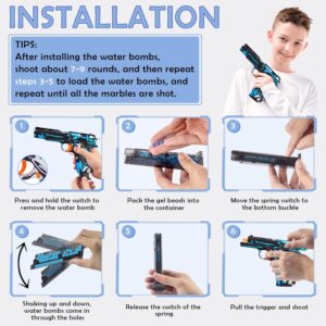 Small Manual Gel Splatter Blaster Pistol: No Charging Required! Ideal for Backyard Fun and Outdoor Team Shooting Games. Suitable for Unisex Adults, Ages 12+.