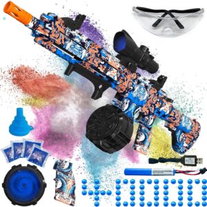 High-Velocity Automatic Gel Ball Blaster with 40,000+ Water Beads and Goggles - Ideal for Outdoor Shooting Games and Party Fun