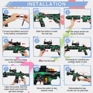 Ultimate Gel Splatter Blaster Kit with Goggles and 40,000+ Gel Beads – Ideal for Backyard Fun and Outdoor Team Shooting Games, Suitable for Ages 12 and Up