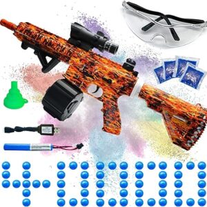 High-Velocity Automatic Gel Ball Blaster with 40,000+ Water Beads and Goggles - Ideal for Outdoor Shooting Games and Party Fun