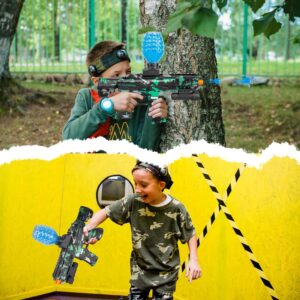 Unleash Fun and Excitement with the Gel Splatter Blaster for Orbeez M416, Complete with Goggles and 40,000+ Gel Beads. Ideal for Backyard Adventures and Outdoor Team Shooting Games. Suitable for Ages 12+