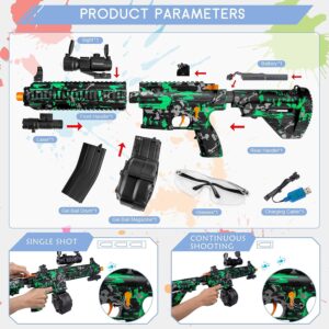 Ultimate Gel Splatter Blaster Kit with Goggles and 40,000+ Gel Beads – Ideal for Backyard Fun and Outdoor Team Shooting Games, Suitable for Ages 12 and Up