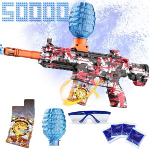 High-Velocity Electric Gel Ball Blaster with 40,000+ Water Beads and Protective Goggles - SUPBEC Rechargeable Splatter Ball Toys for Exciting Game Parties