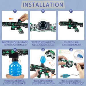 Unleash Fun and Excitement with the Gel Splatter Blaster for Orbeez M416, Complete with Goggles and 40,000+ Gel Beads. Ideal for Backyard Adventures and Outdoor Team Shooting Games. Suitable for Ages 12+