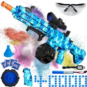 High-Velocity Automatic Gel Ball Blaster with 40,000+ Water Beads and Goggles - Ideal for Outdoor Shooting Games and Party Fun