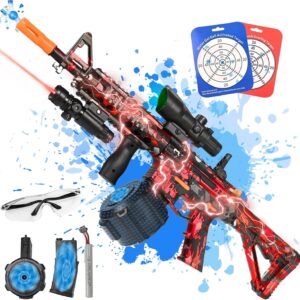 Blue Electric Gel Ball Blaster Gun - Automatic Splat Guns, M416 Gel Guns for All Ages - Outdoor Shooting Activities, Team Games, and Kids Toys (Ages 6+)