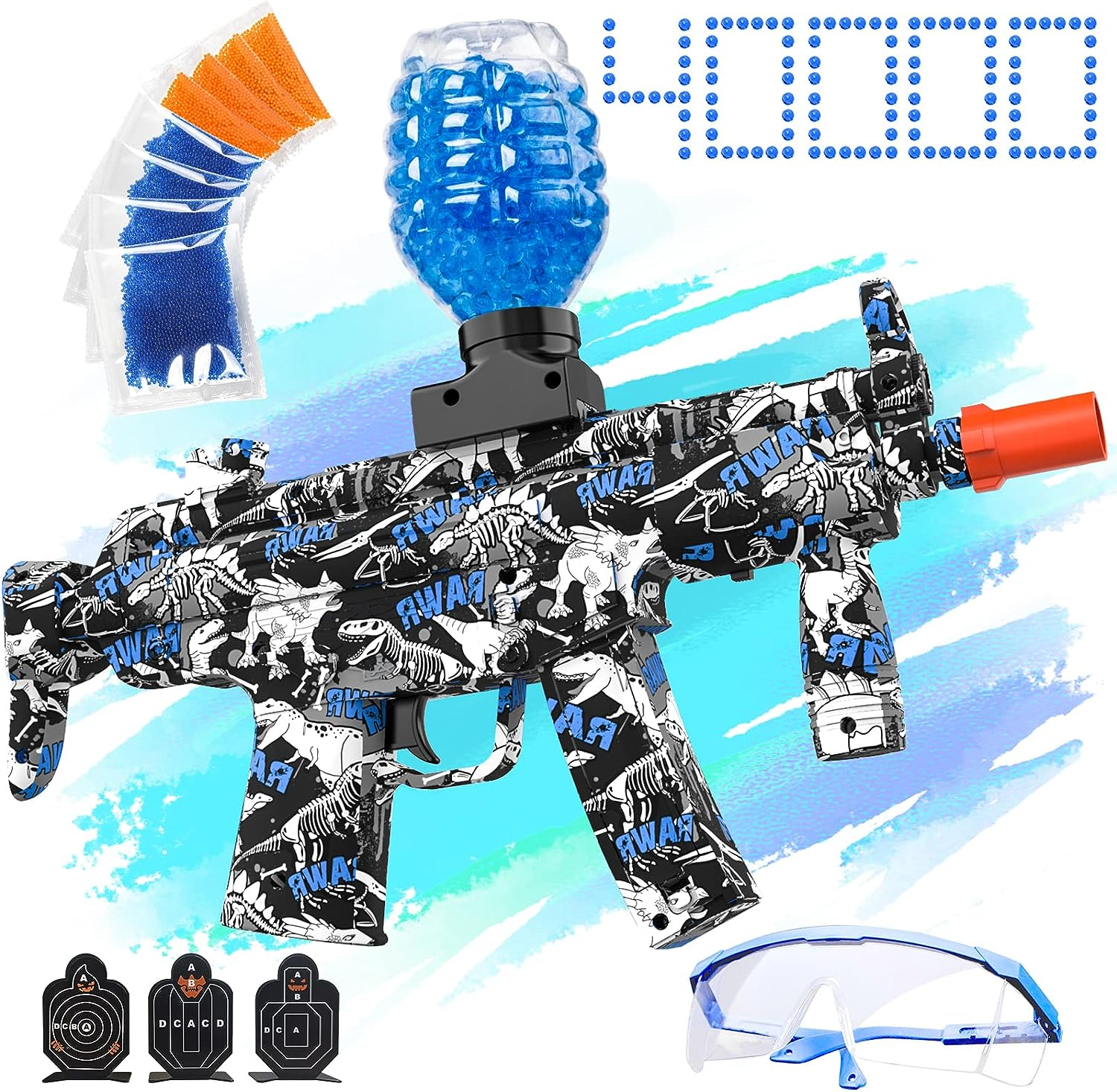 MP5 Automatic Gel Ball Blaster - 40,000 Gel Balls Included for Ultimate Splatter Action!