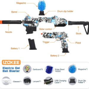 Experience the Ultimate Action with Our Electric Gel Ball Blaster Gun - 4 Modes and 40000+ Water Beads for Non-Stop Fun!