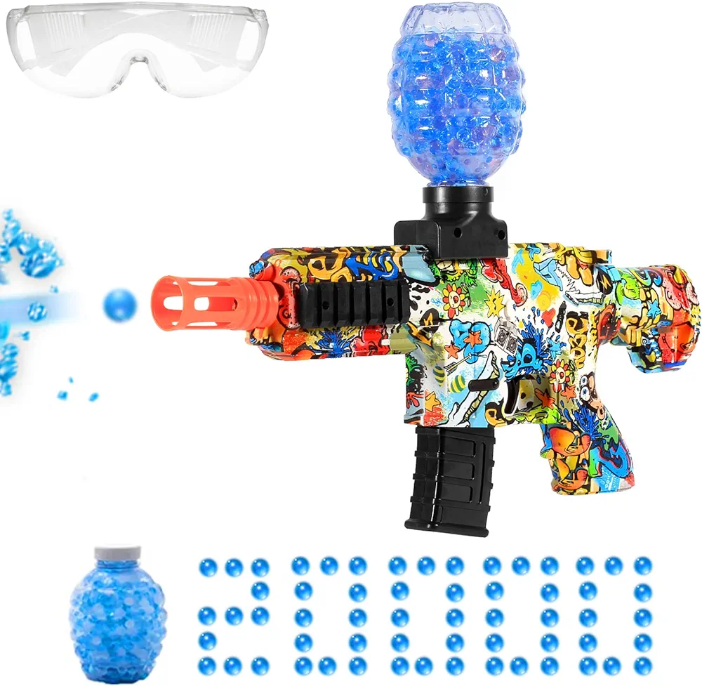 M416-5 Electric Gel Ball Blaster: 20000 Water Beads for Splatter Action - Fun for Boys and Girls (Ages 12+)