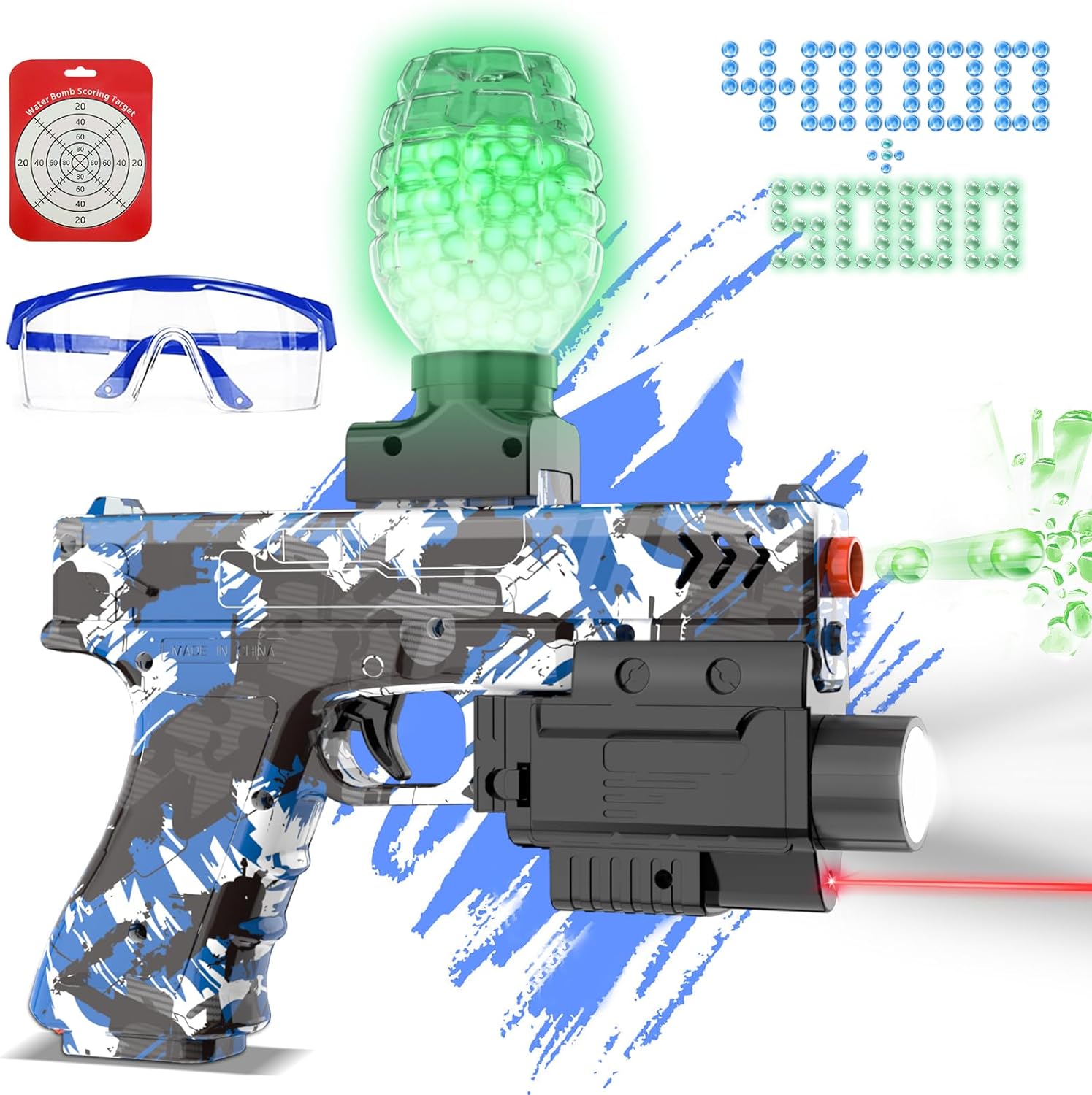 Elevate the Excitement with our Glowing in the Dark Original Gel Ball Blaster – An Electric Splatter Ball Blaster that's Automatic and Awesome!