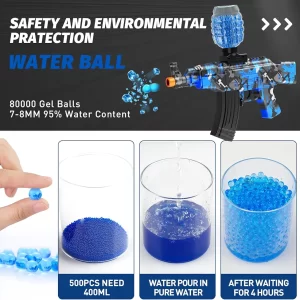 High-Powered Electric Gel Ball Blaster with 80,000+ Water Beads - Ultimate Outdoor Fun!