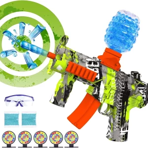 Electric Gel Gun Blaster Kit: Automatic Splatter Launcher with Goggles and Gel Beads Ages 10+