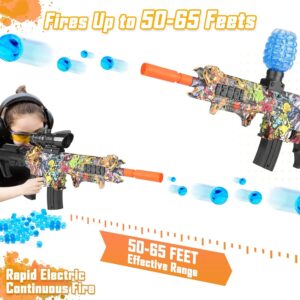 Unleash the Fun! Automatic Splatter Ball Blaster with 20,000+ Non-Toxic Eco-Friendly Beads.