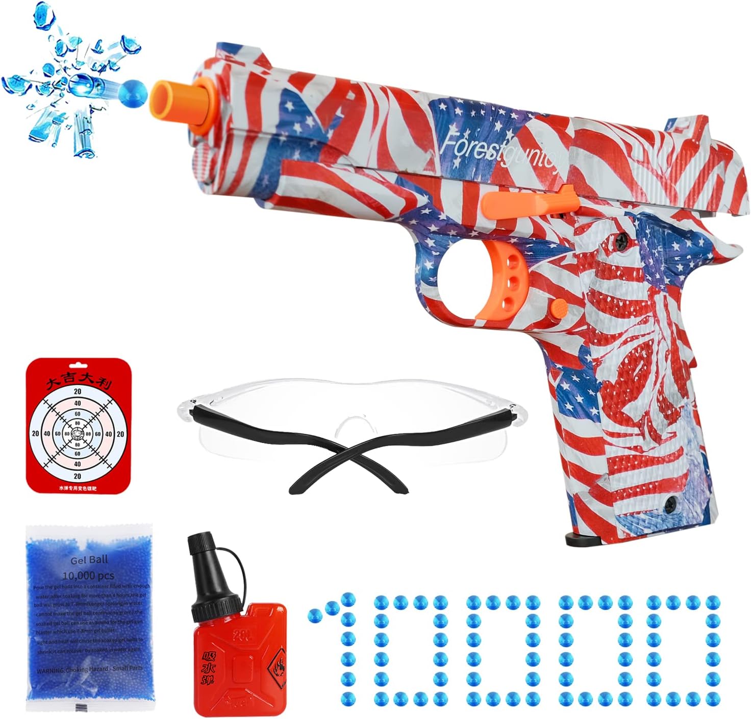 Unleash Your Inner Warrior with the Hikewintoy Gel Gun for Kids! This Fully Manual Splat Gun Comes with 10,000 Gel Balls for Exciting Backyard Team Game Action, No Batteries Needed!