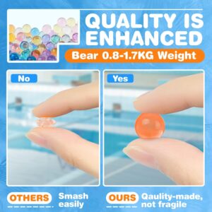 Non-Toxic Gel Ball Blaster Ammo - 10 Packs of Safe Water Beads for Kids (7-8 mm, 10,000 Pieces Per Pack), Ideal for Splatter Ball and Blasters, Water Gel Beads