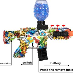 M416-5 Electric Gel Ball Blaster: 20000 Water Beads for Splatter Action - Fun for Boys and Girls (Ages 12+)