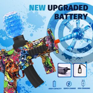 Electric Gel Gun Blaster Kit: Automatic Splatter Launcher with Goggles and Gel Beads Ages 10+