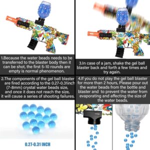 M416-5 Electric Gel Ball Blaster: 20000 Water Beads for Splatter Action - Fun for Boys and Girls (Ages 12+)