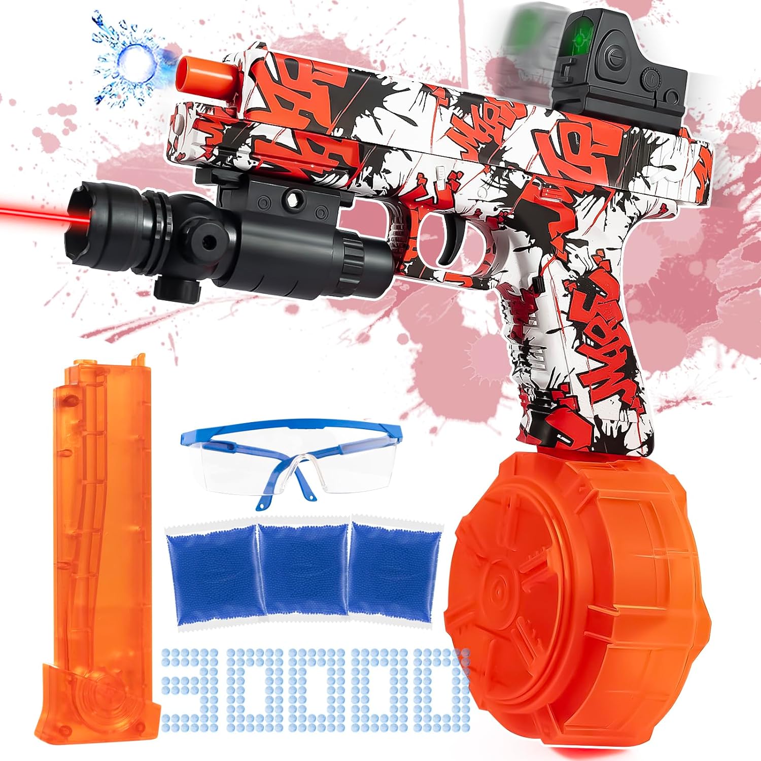 Take Aim with Our Electric Gel Ball Blaster Pistol - Bursting with Gel Beads and Ready for Action!