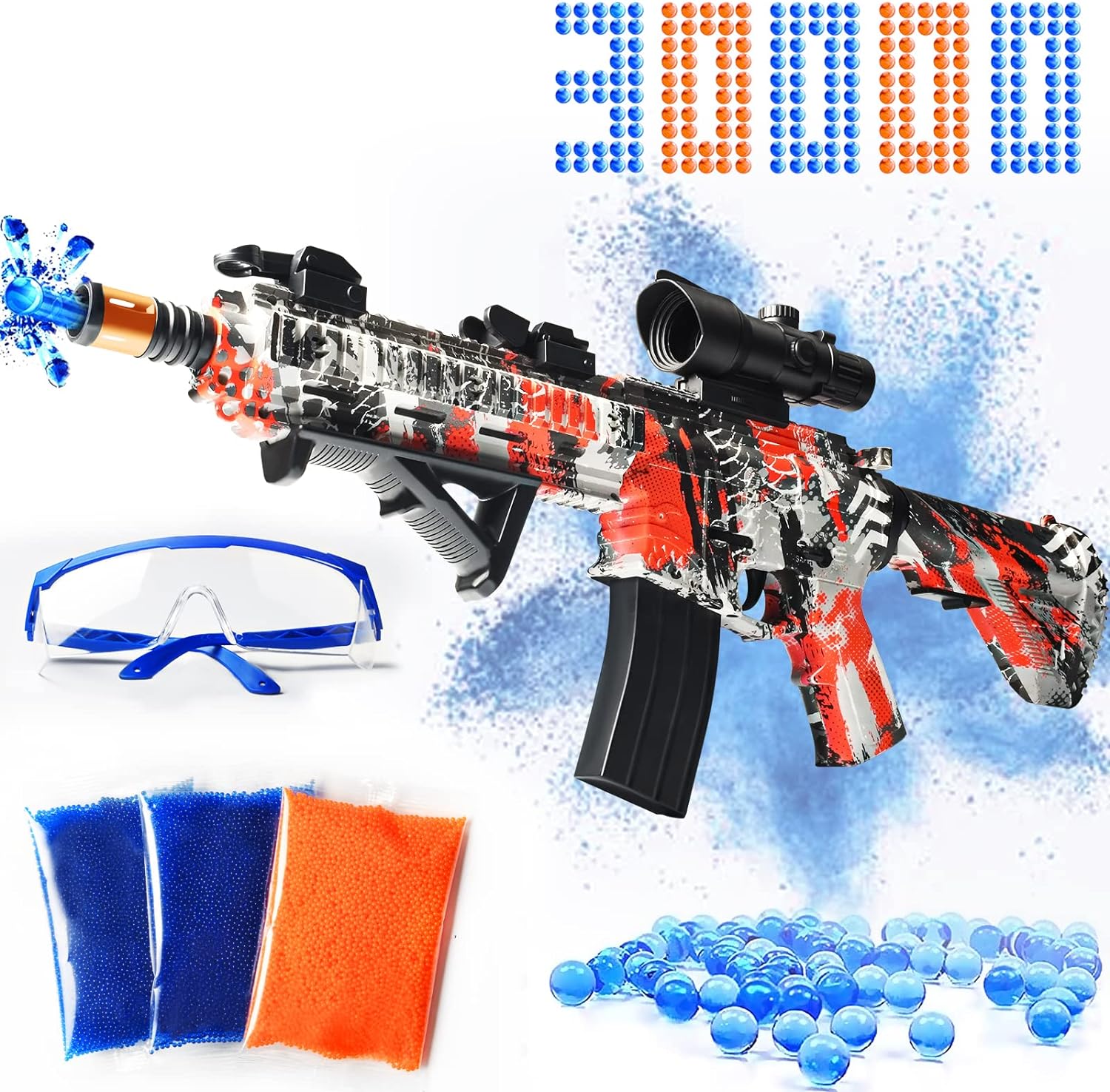 Exciting Gel Ball Blaster Toy with 30000 Water Beads - Perfect for Outdoor Team Shooting Fun! 🎯💧 Ages 14+