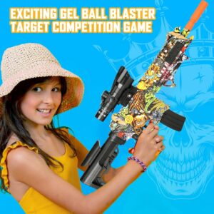 Unleash the Fun! Automatic Splatter Ball Blaster with 20,000+ Non-Toxic Eco-Friendly Beads.