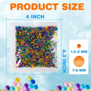 Non-Toxic Gel Ball Blaster Ammo - 10 Packs of Safe Water Beads for Kids (7-8 mm, 10,000 Pieces Per Pack), Ideal for Splatter Ball and Blasters, Water Gel Beads