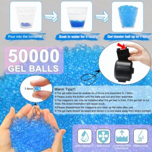 Large Electric Gel Ball Blaster - A Splash of Fun with 50,000 Water Beads, Manual & Automatic Play!