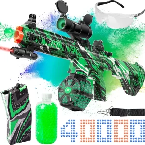 Upgrade Your Fun: Large Splatter Blaster Water Gun for Orbeez with Drum - 40,000 Water Beads Included, Manual & Automatic Blasting Action