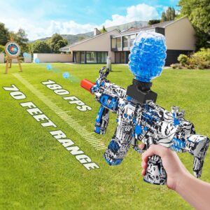 Unleash Gel Ball Fury with our Automatic Splat Gun – Perfect for Outdoor Shooting Team Games, Christmas, Halloween, and Birthday Fun!