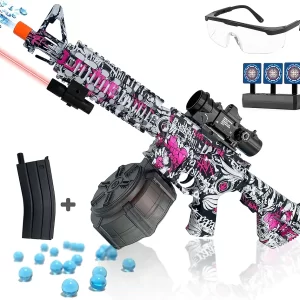 High-Capacity M416 Gel Ball Blaster - Electric Splatter Ball Toy with 50000 Gel Balls, Two Modes - Automatic and Manual