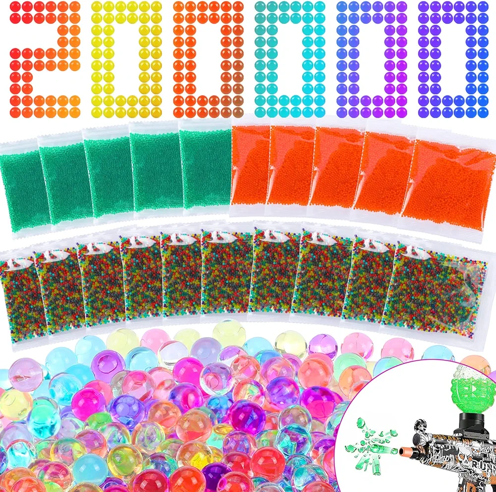 200,000 Gel Ball Blaster Refill Ammo - Amp Up Your Splatter Ball Gun Fun!